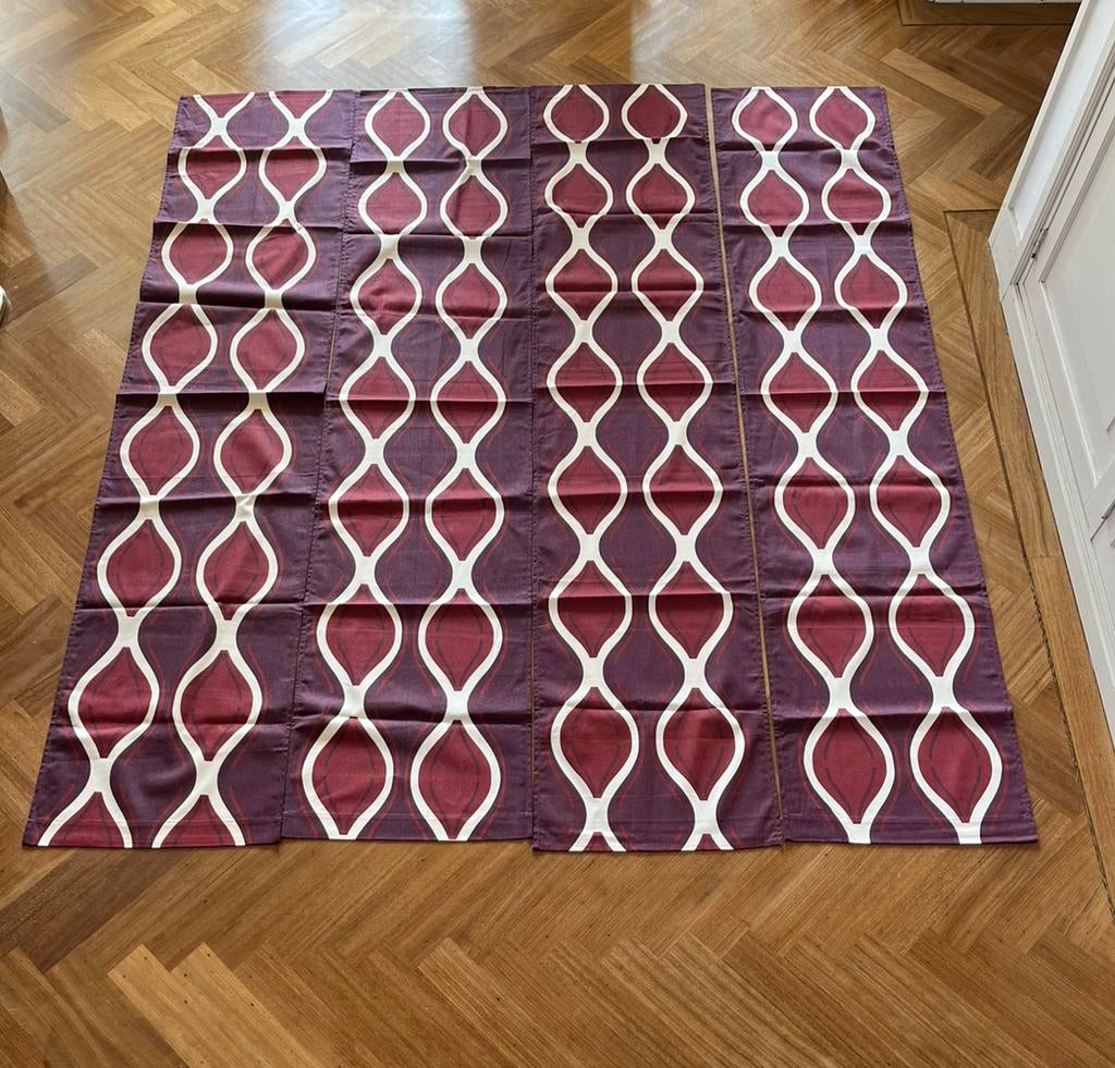 4 x tafel kleedjes lappen skandinavisch retro vintage, Overige kleuren, 120 cm of meer, Ophalen of Verzenden, Zo goed als nieuw