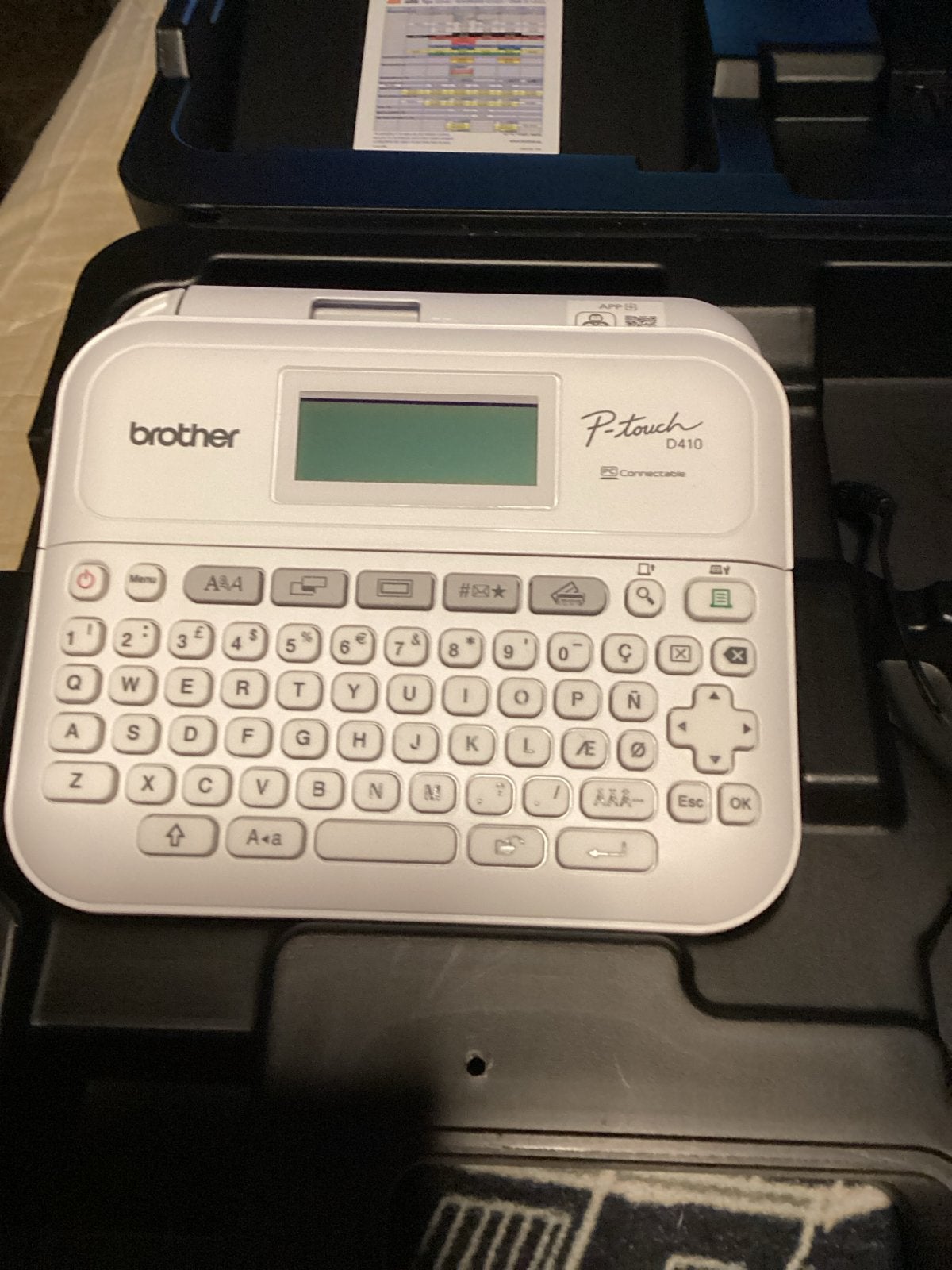 Brother P-touch D410 labelprinter met QWERTY-toetsenbord, Computers en Software, Labelprinters, Ophalen, Qwerty, Zo goed als nieuw
