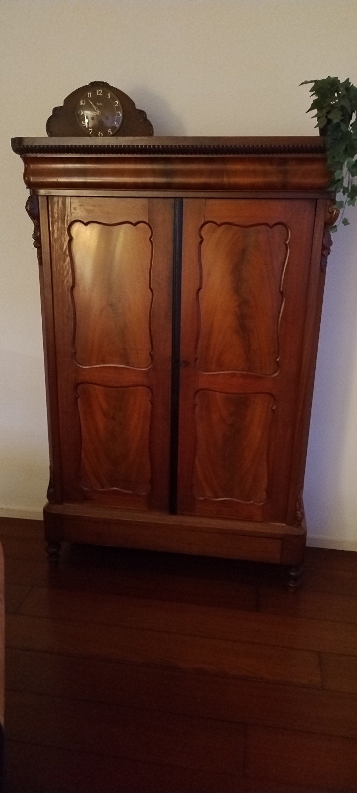 Antieke Mahonie Houten Kast met 2 Lades, Ophalen