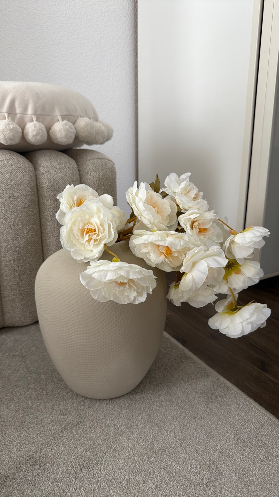 Zara home vaas, Ophalen of Verzenden, Zo goed als nieuw, Beige