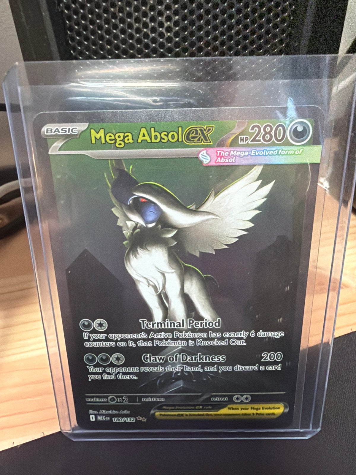 Mega Absol EX Pokémon Kaart 180/132, Ophalen of Verzenden, Zo goed als nieuw, Losse kaart
