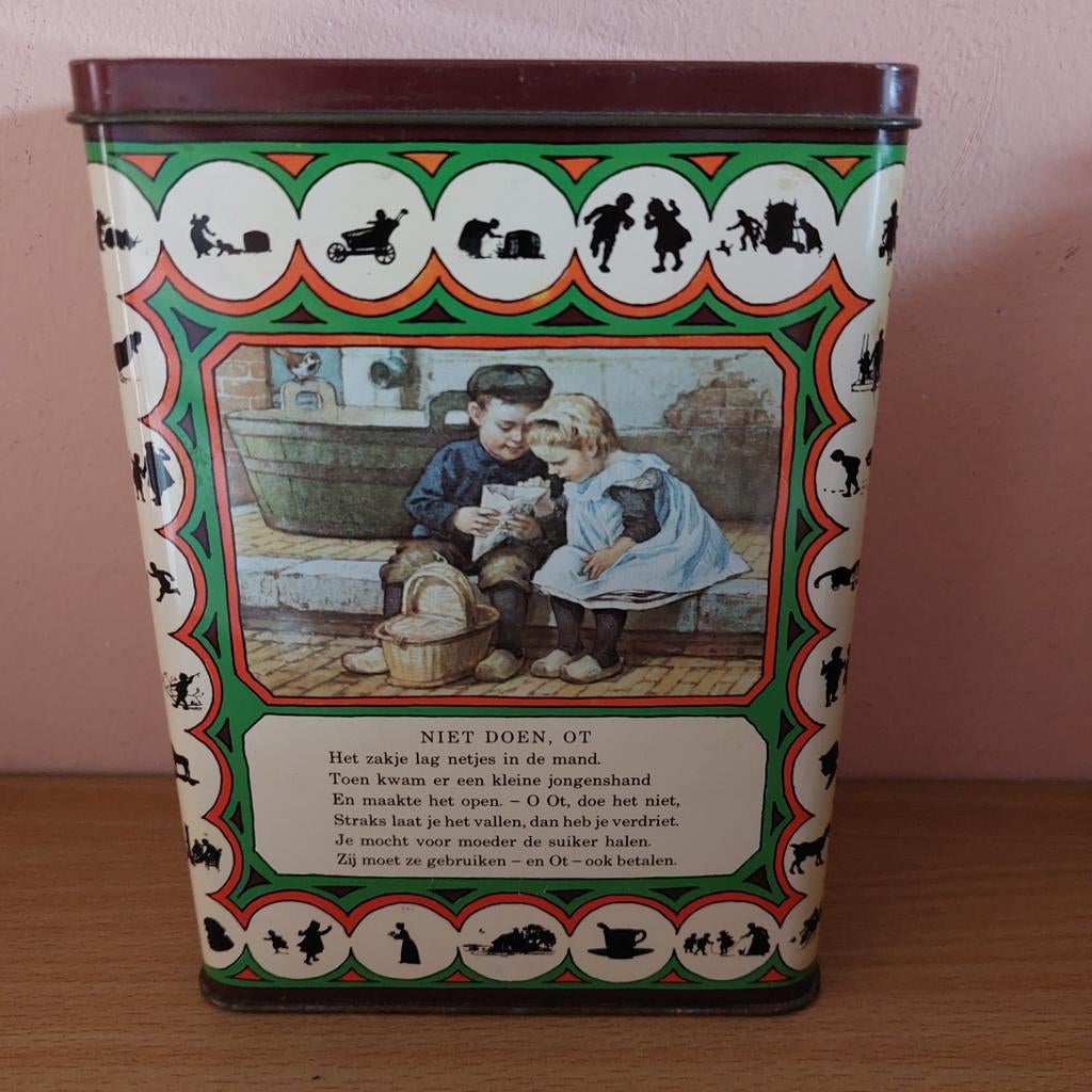 Vintage Royco blik met kinderillustraties, Ophalen of Verzenden, Gebruikt, Overige