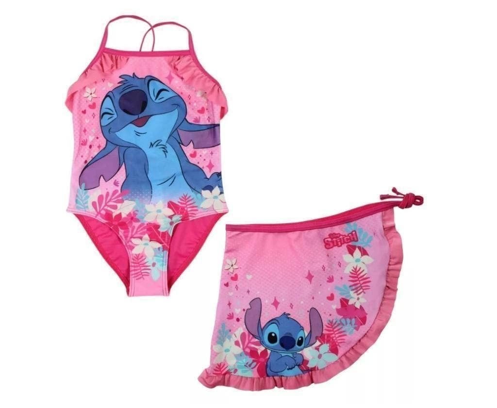 Stitch Badpak met Sarong - Mt 98/104 - 110/116 - 122/128, Meisje, Badpak, Nieuw, Disney Stitch