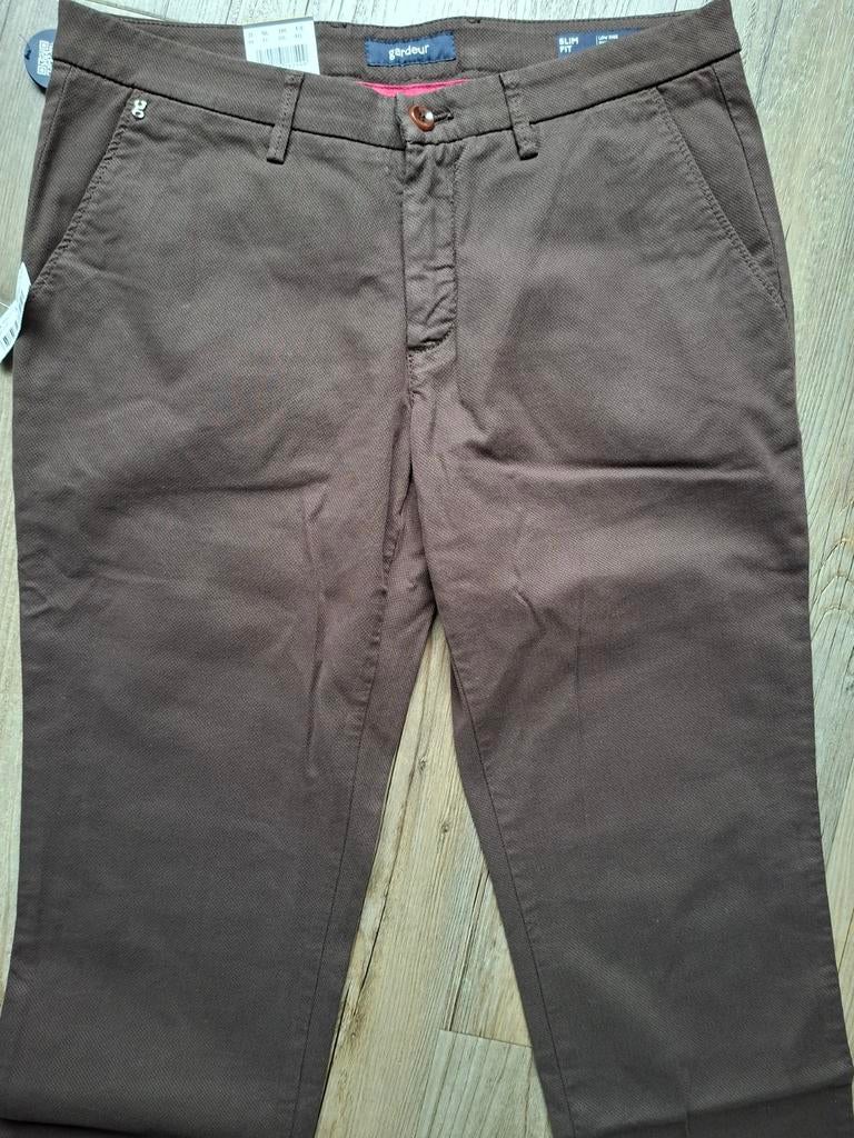 Gardeur Savage-2 slimfit chino W32 L34, Gardeur, Bruin, Maat 48/50 (M), Nieuw