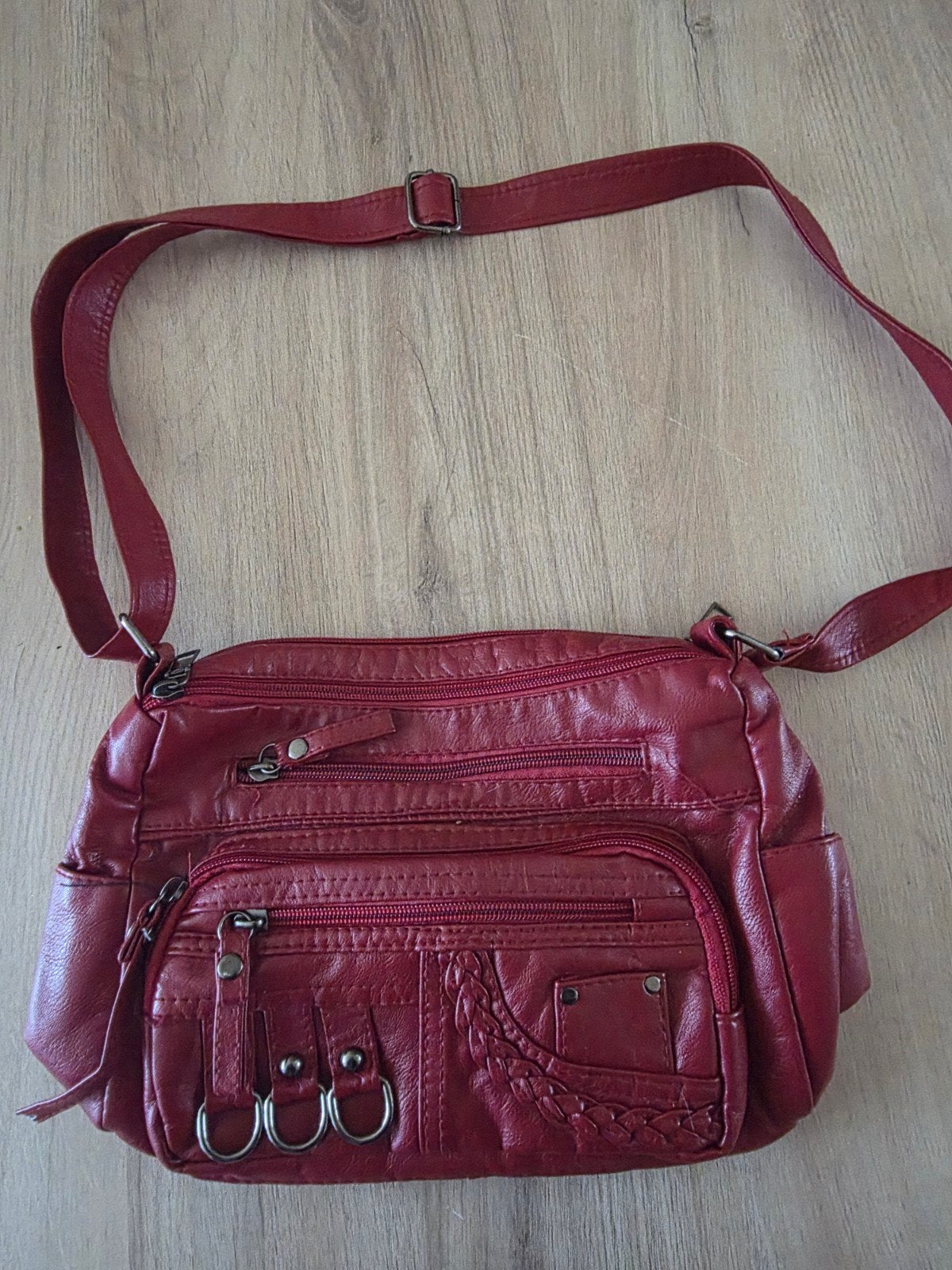 Schoudertas Bordeaux rood, Ophalen of Verzenden, Zo goed als nieuw, Rood, Schoudertasje
