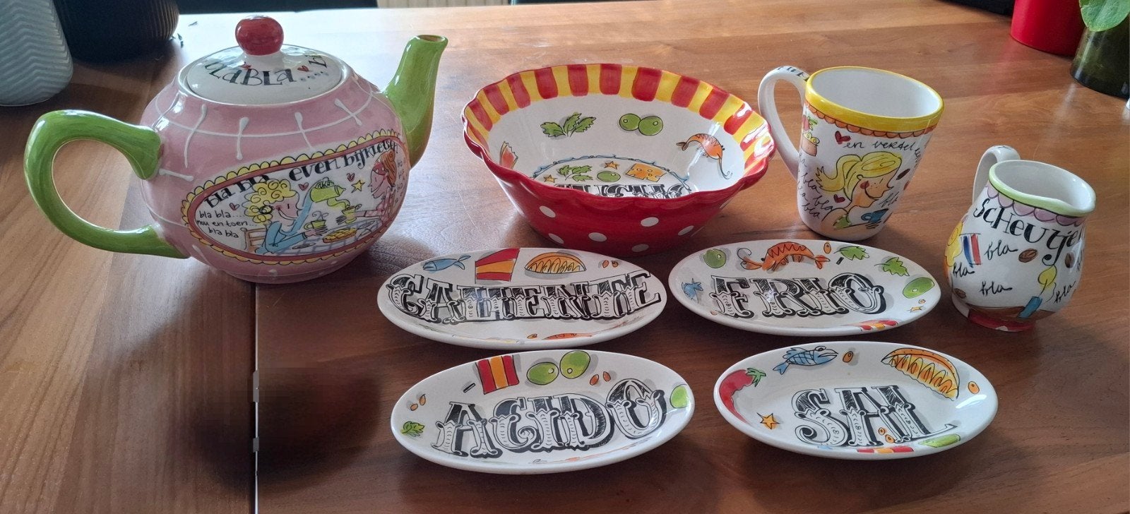 Servies blond Amsterdam series Tapas &  even bijkletsen, Ophalen, Gebruikt, Keramiek, Modern