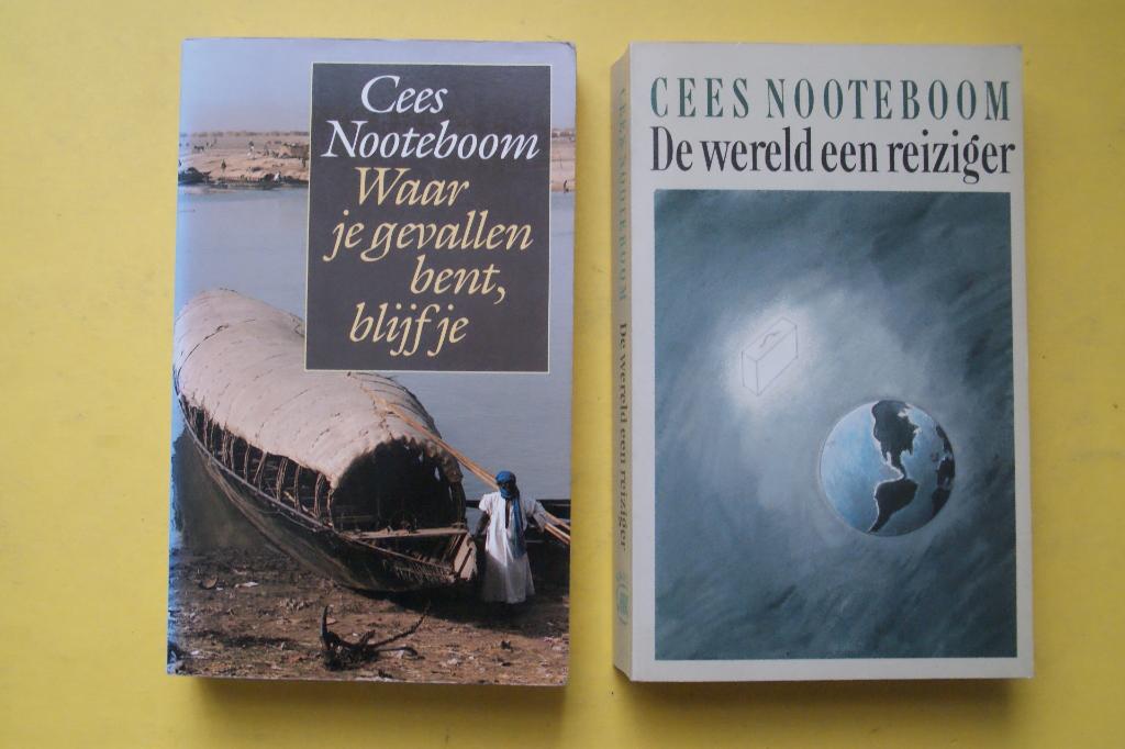2X C. Nooteboom, DE WERELD EEN REIZIGER + WAAR JE GEVALLEN, Ophalen of Verzenden, Zo goed als nieuw