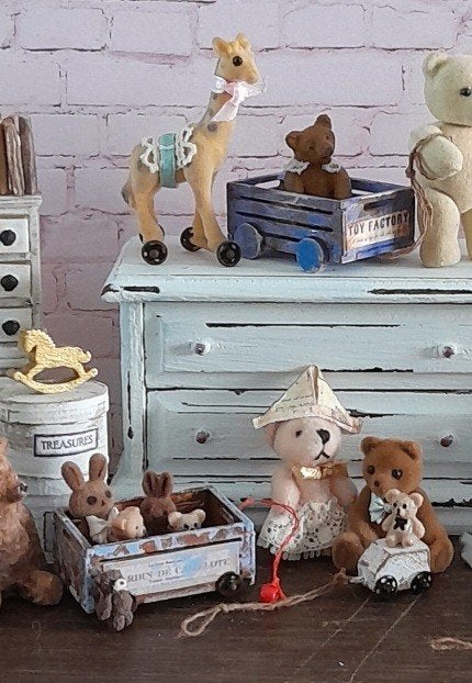 🧸PPH 1.12 SPEELGOED TREKKAR OM JE SPEELGOED OP TE RUIMEN🧸, Ophalen of Verzenden, Poppenhuis