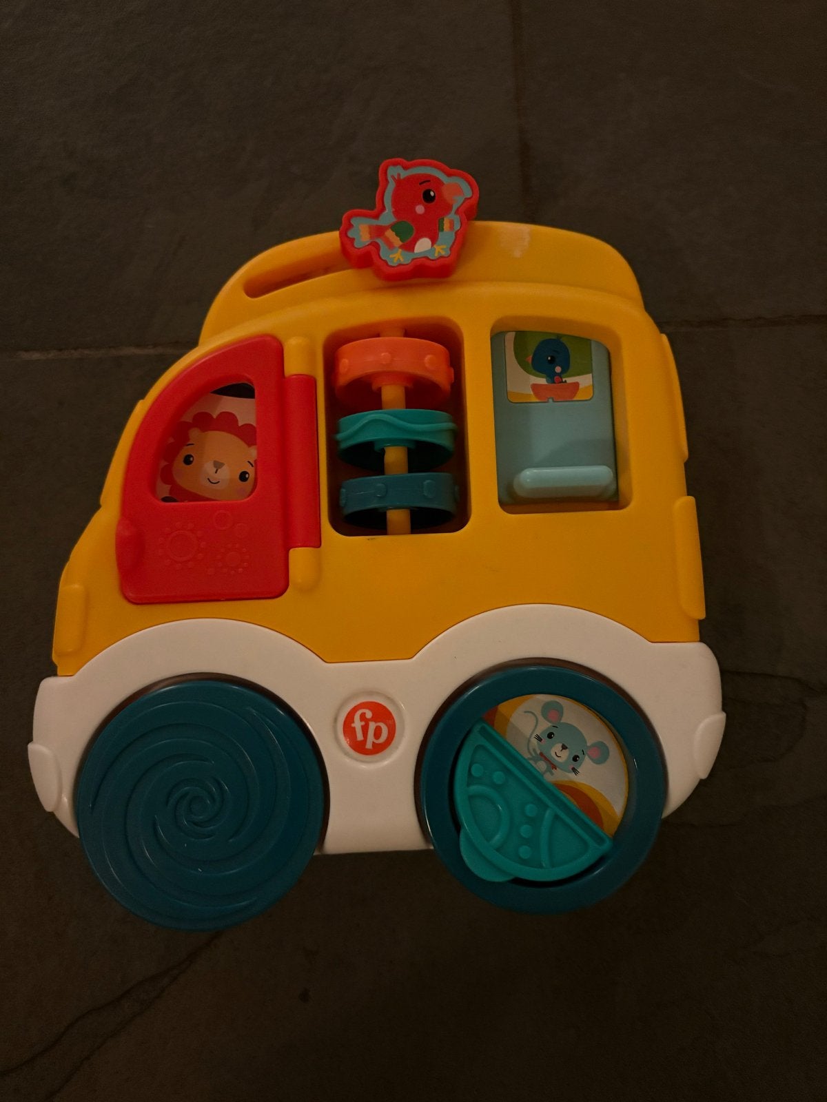 Fisher-Price Speelbus met geluid en wieltjes, Ophalen of Verzenden, Zo goed als nieuw, Auto, Met geluid