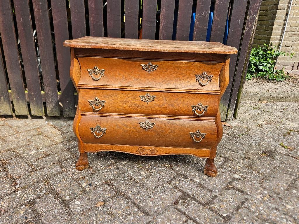 Retro buikkastje met 3 lades, Ophalen, Gebruikt, 50 tot 100 cm, 3 of 4 laden