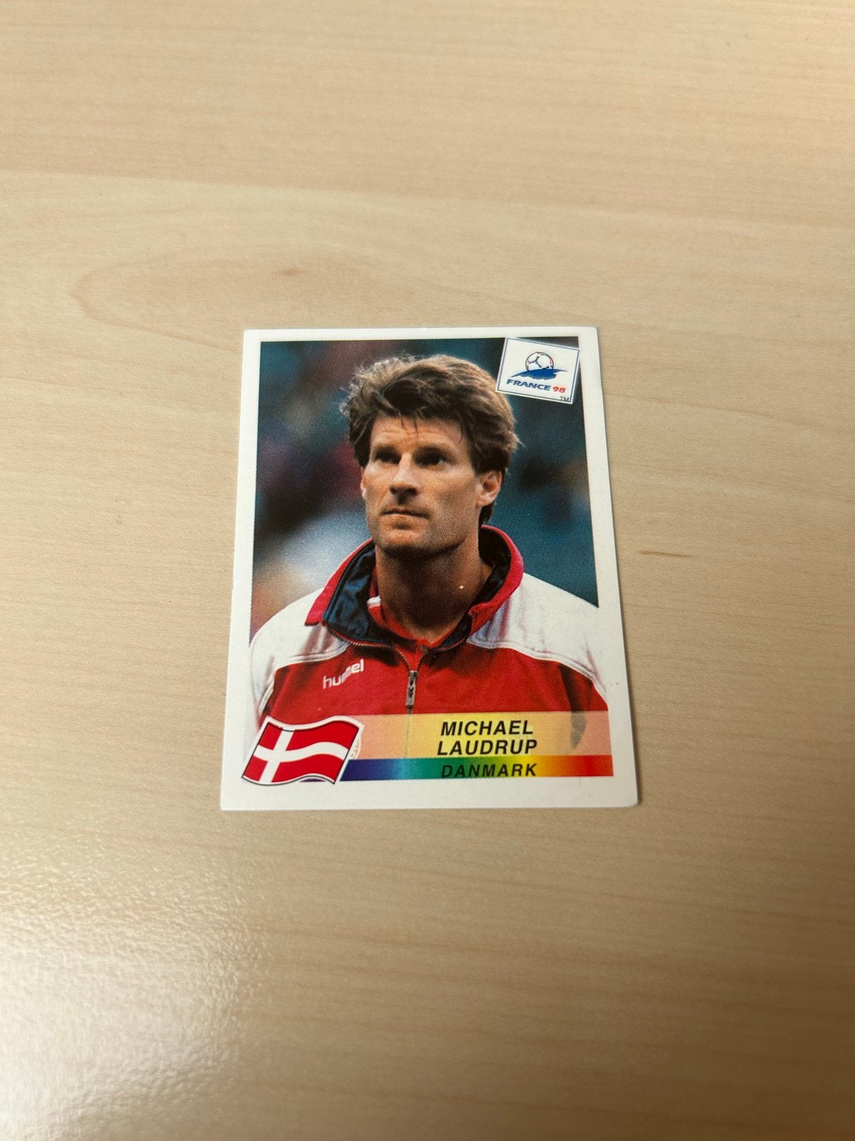 Michael Laudrup Panini France 98 Sticker #224, Ophalen of Verzenden, Zo goed als nieuw, Sticker
