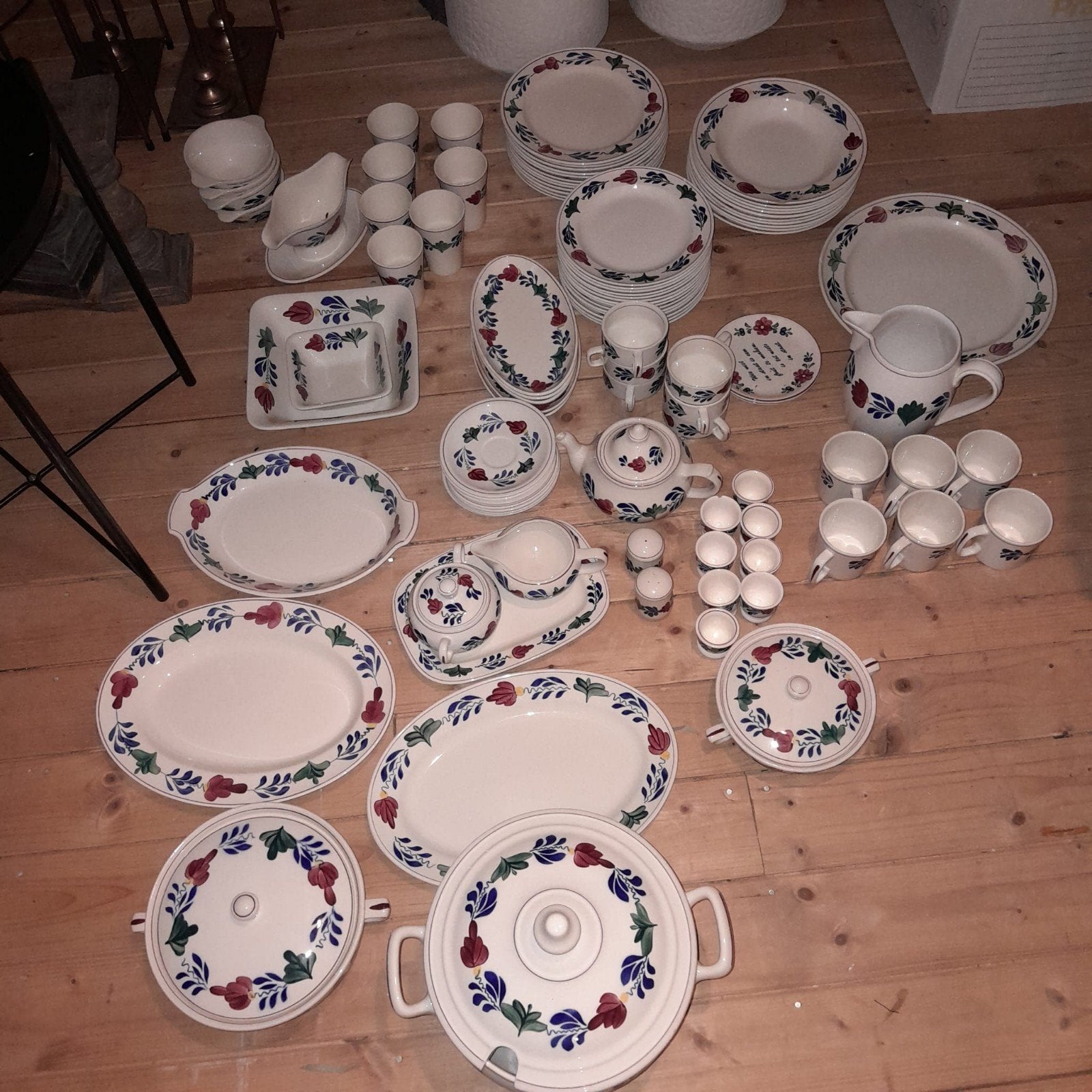 Groot Boerenbont servies - Compleet en in goede staat, Ophalen