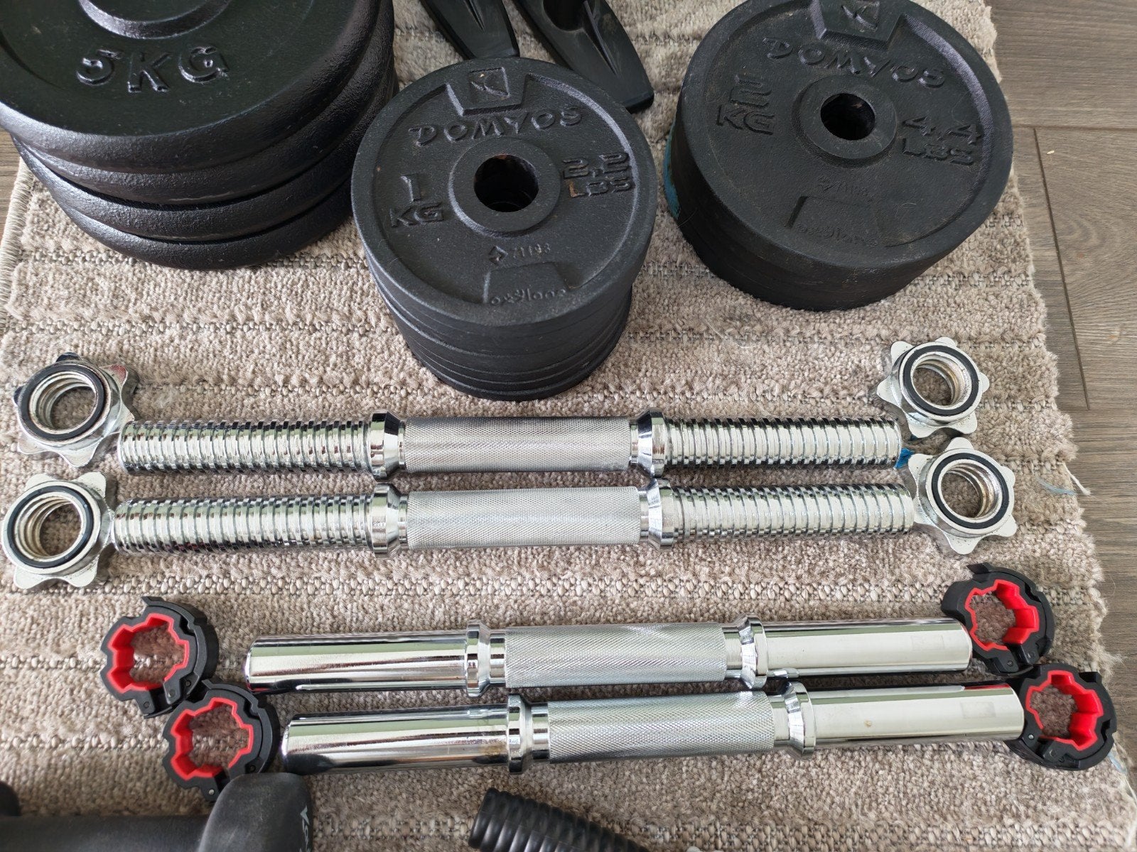 Complete fitness set met halterbank en gewichten fitnessbank, Ophalen, Nn, Gebruikt, Nn