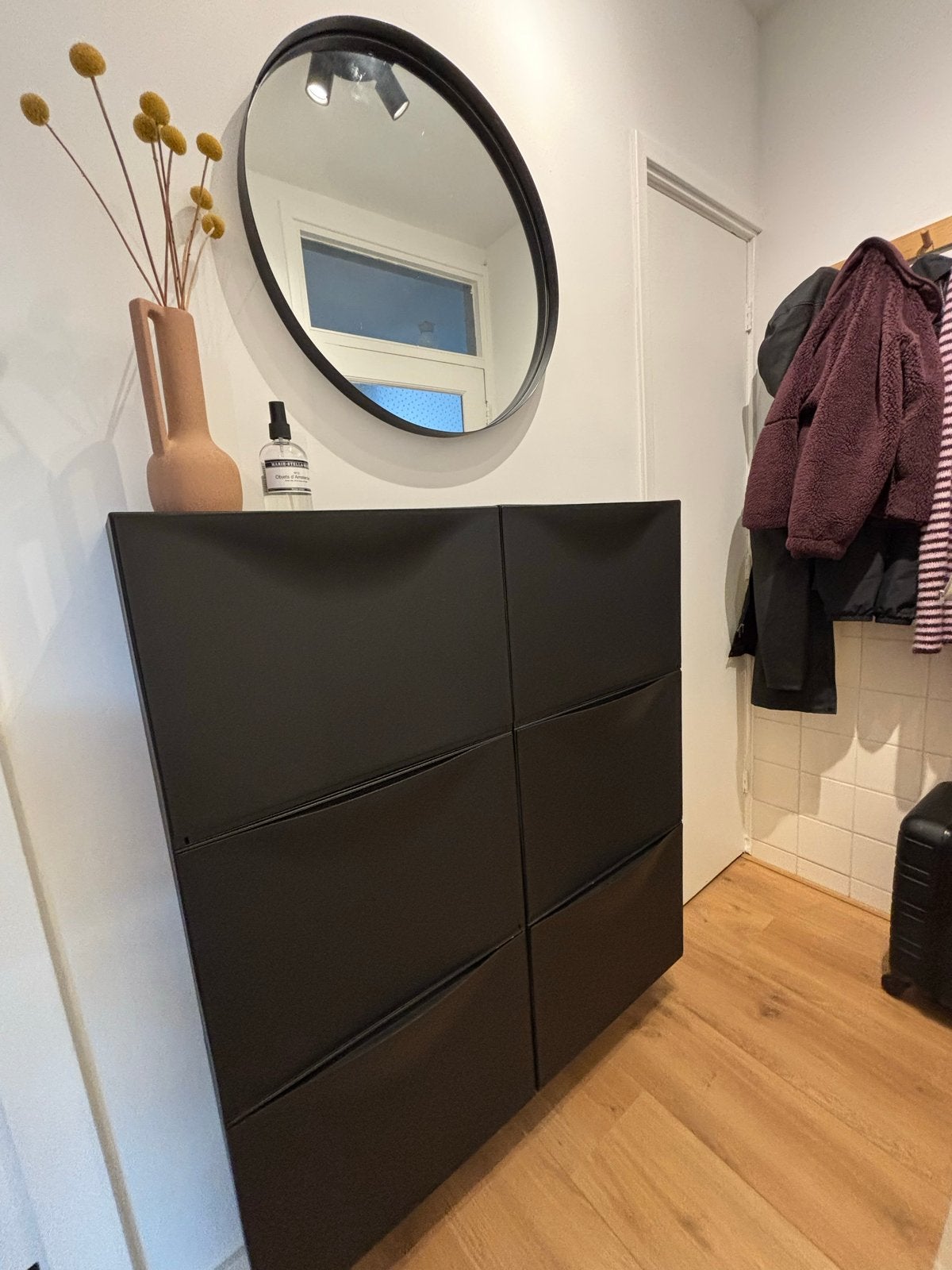 IKEA TRONES Schoenenkast/opberger - Zwart (6 delen), Ophalen, Zo goed als nieuw