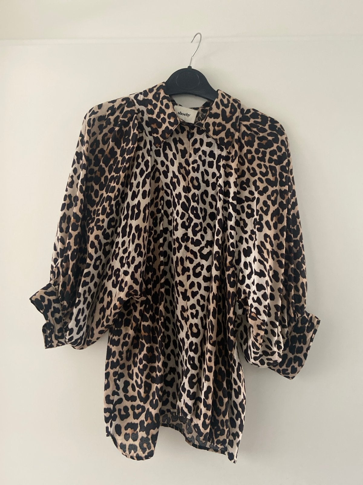 Shoeby blouse met panterprint - Maat L, Kleding | Dames, Ophalen of Verzenden, Zo goed als nieuw, Maat 42/44 (L), Meerkleurig