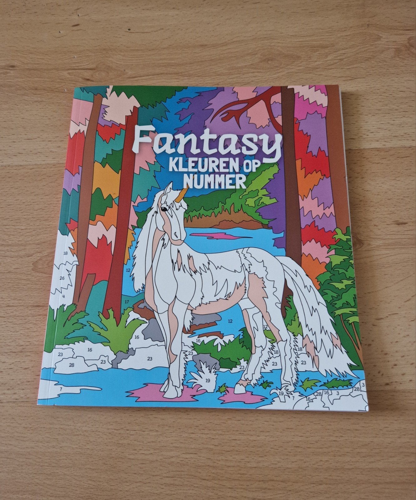 kleuren op nummer kleurboek fantasy kleur eenhoorn draak, Boeken, Ophalen of Verzenden, Nieuw