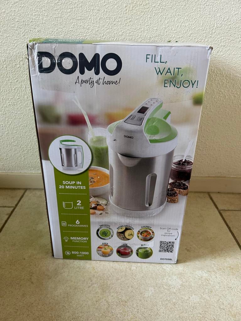DOMO DO705BL Soepmaker - Nieuwstaat met lichte verkleuring, ., Ophalen of Verzenden, Zo goed als nieuw, .