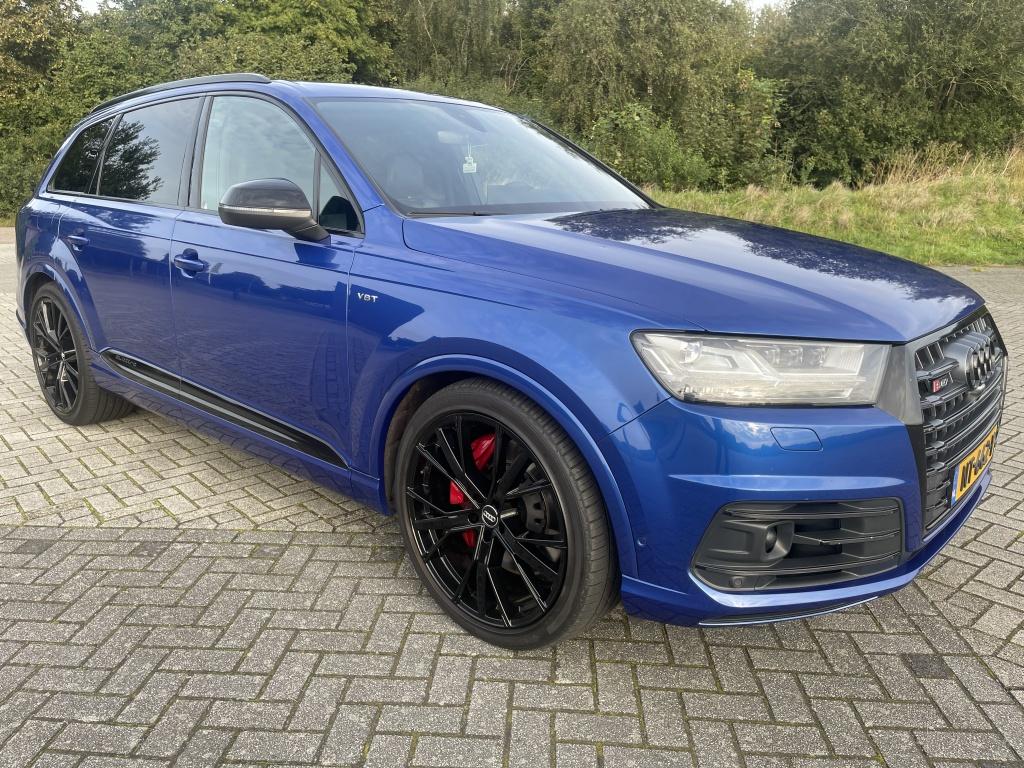Audi SQ7 4.0 TDI 7-persoons super mooi (bj 2016, automaat), Auto's, Audi, SQ7, Gebruikt, Blauw, 7 stoelen