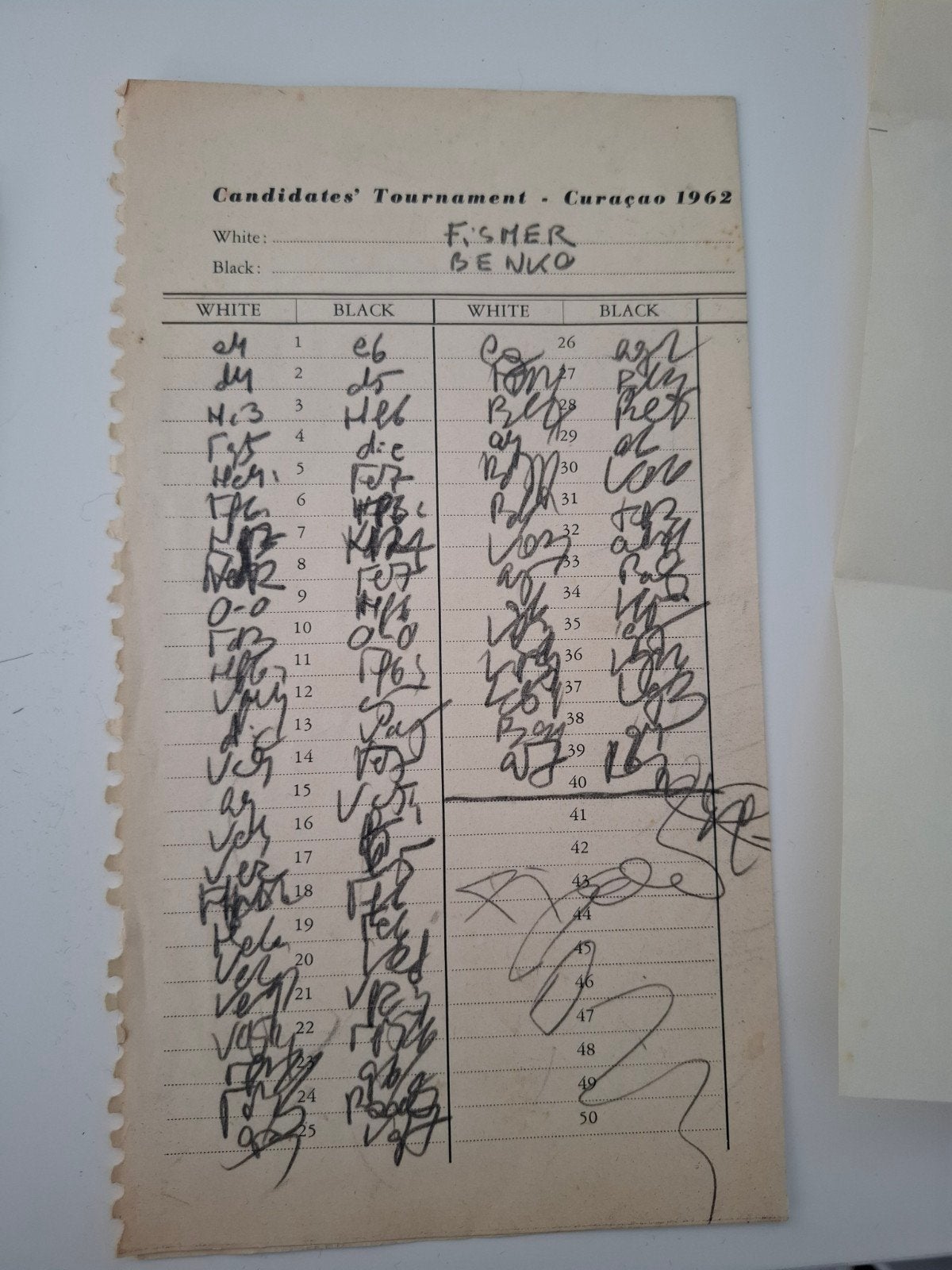 schaken, curacao 1962, Ophalen of Verzenden
