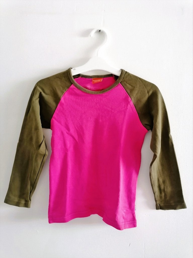 Vrolijke Rainbowbabies Tweekleurige Longsleeve  Maat 110/116, Kinderen en Baby's, Kinderkleding | Maat 110, Gebruikt, Meisje, Rainbowbabies