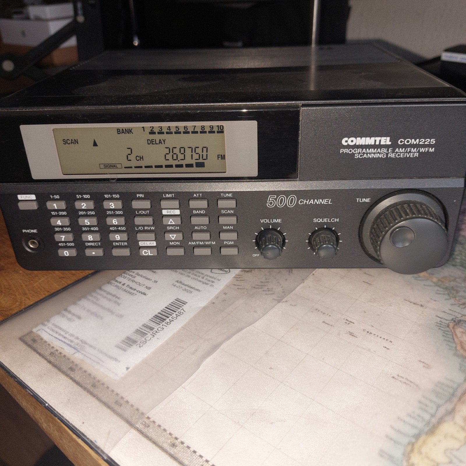 CommTel COM225 Programmeerbare Scanning Receiver, Ophalen, Gebruikt