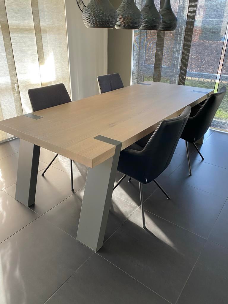 Seuren Gulliver eiken eetkamertafel, 240x100x76, Huis en Inrichting, Tafels | Eettafels, Ophalen, 100 tot 150 cm, Eikenhout, 200 cm of meer