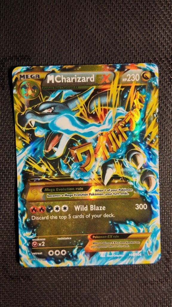 M Charizard-EX 108 Flashfire | Pokemon kaart, Ophalen, Losse kaart, Foil