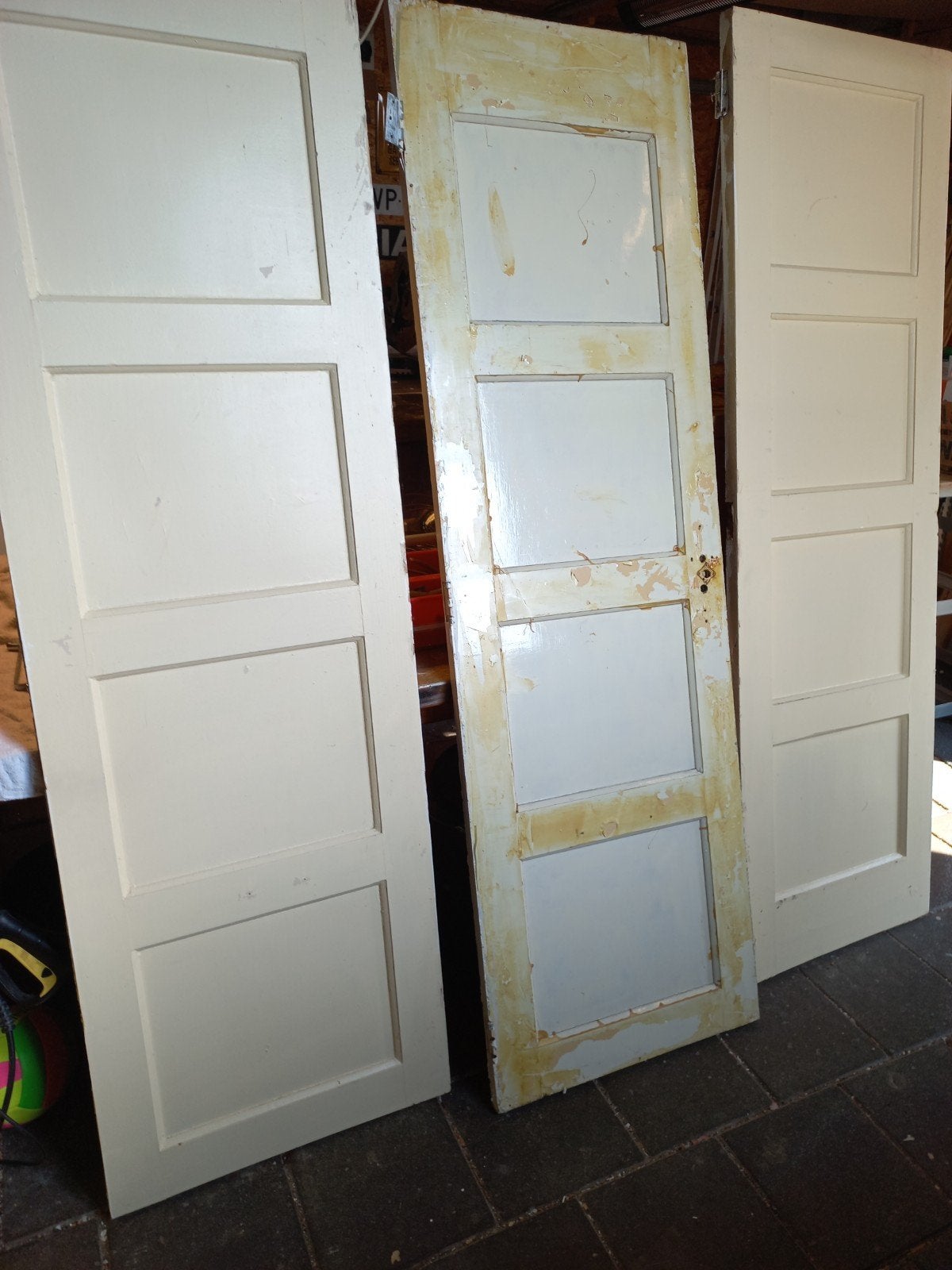 T.e.a.b. Oude paneeldeuren - 61 x 200 cm, Doe-het-zelf en Verbouw, Deuren en Horren, Gebruikt, Binnendeur, 200 tot 215 cm, Minder dan 80 cm