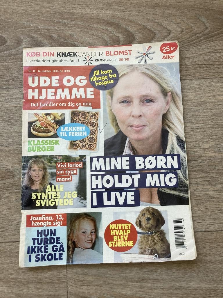 Ude og Hjemme - oktober 2015 - Deens tijdschrift, Boeken, Ophalen of Verzenden, Gelezen, Damesbladen
