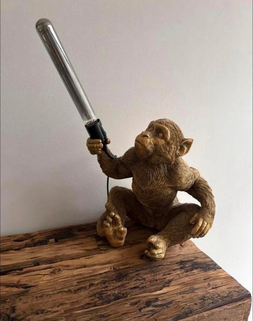 Unieke Gouden Apen Lamp - Blikvanger voor elk interieur, Ophalen, Nieuw
