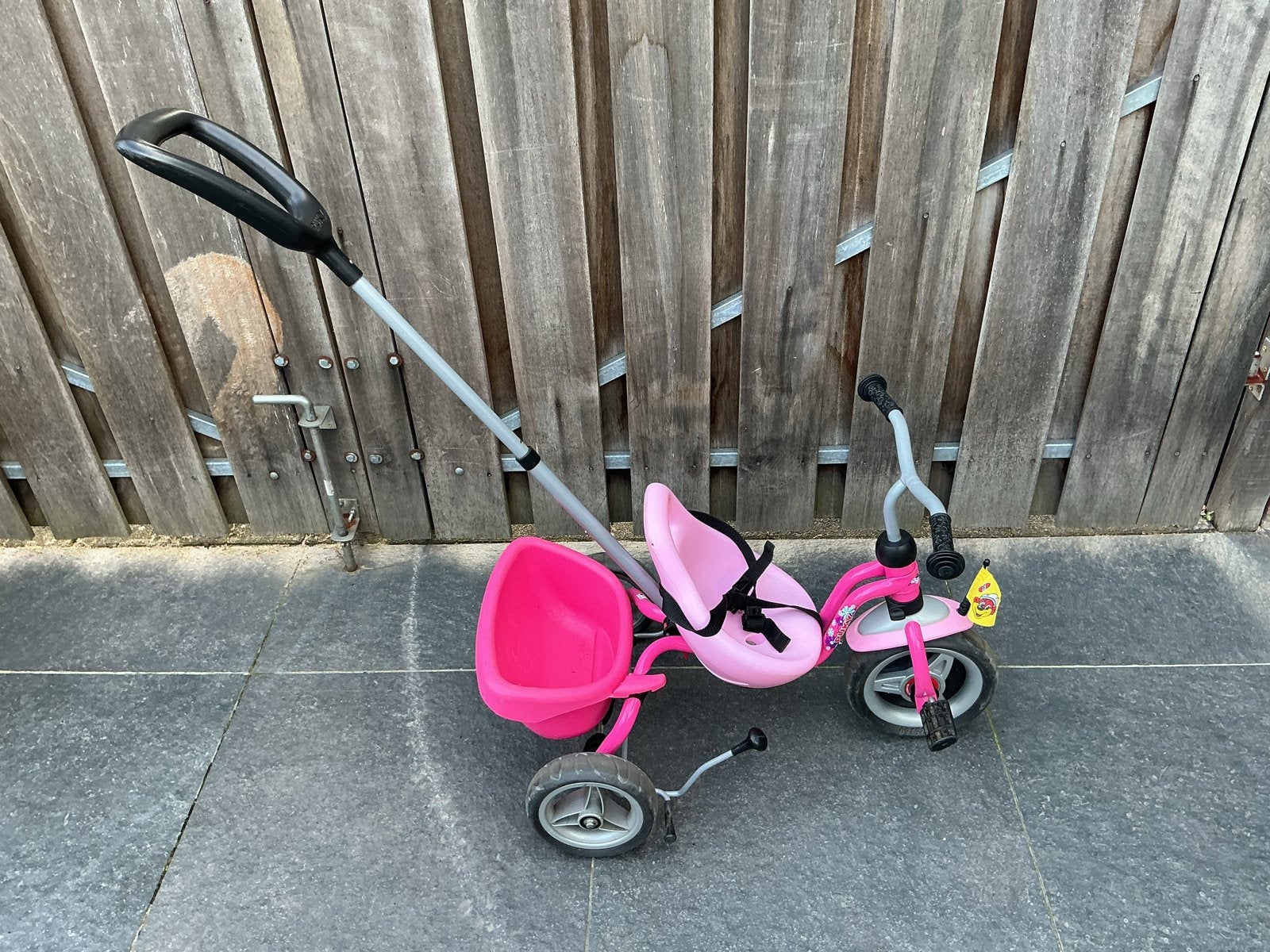 Puky driewieler roze met duwstang, Fietsen en Brommers, Ophalen, Gebruikt, Duwstang