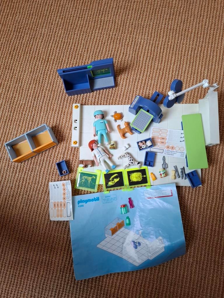 Playmobil Dierenkliniek Set 4346 met accessoires, Ophalen of Verzenden, Gebruikt, Complete set