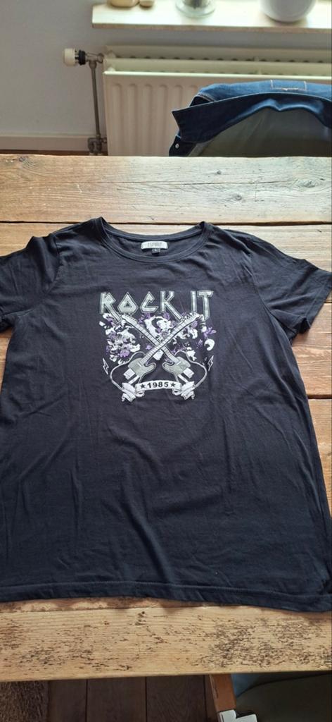 Zwart T-shirt ' Rock-it '  maat M.
5, Ophalen of Verzenden, Gedragen, Zwart, Korte mouw