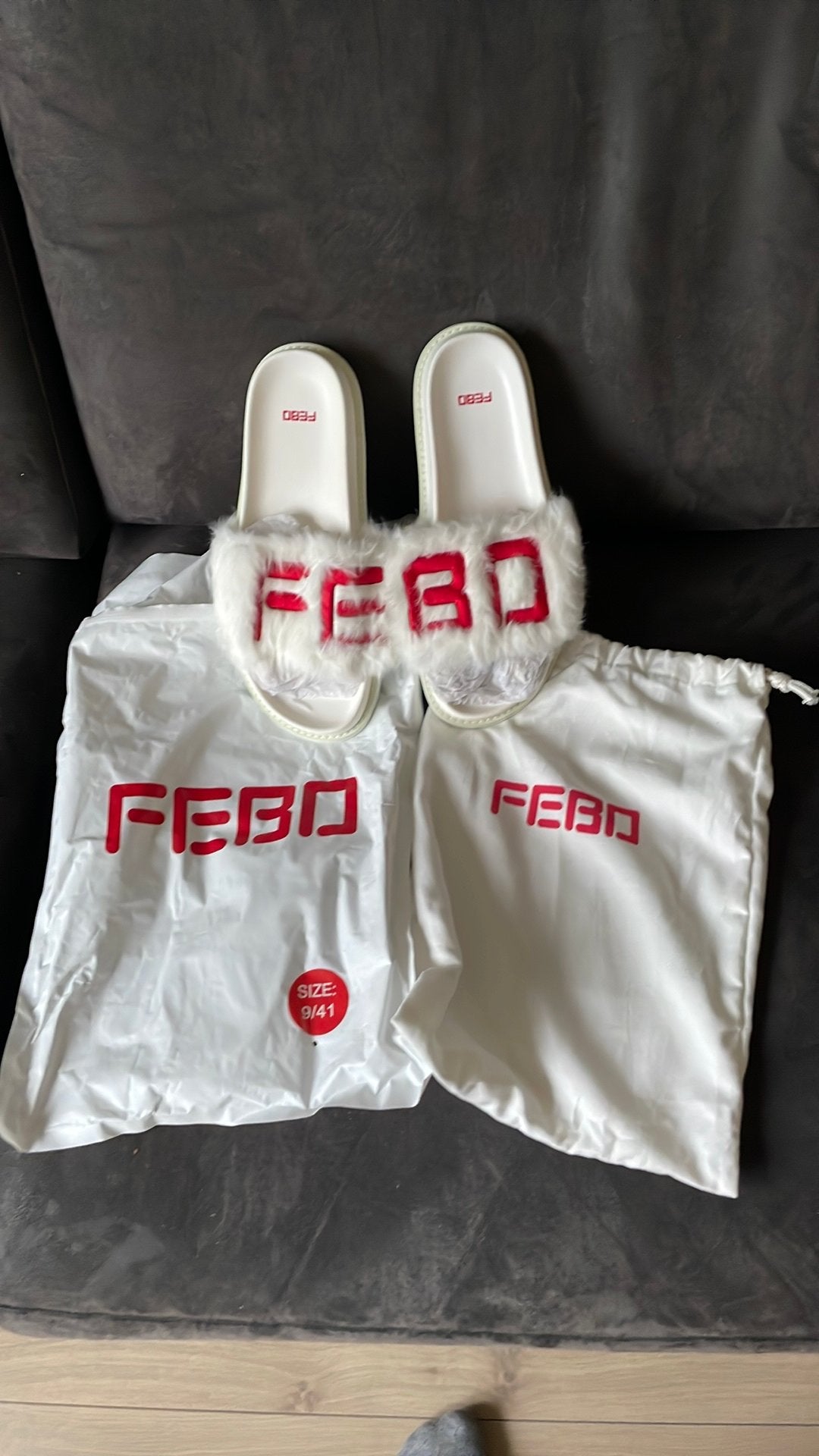 Febo dames slippers maat 41 / 9, Slippers, Wit, Nieuw, Ophalen of Verzenden