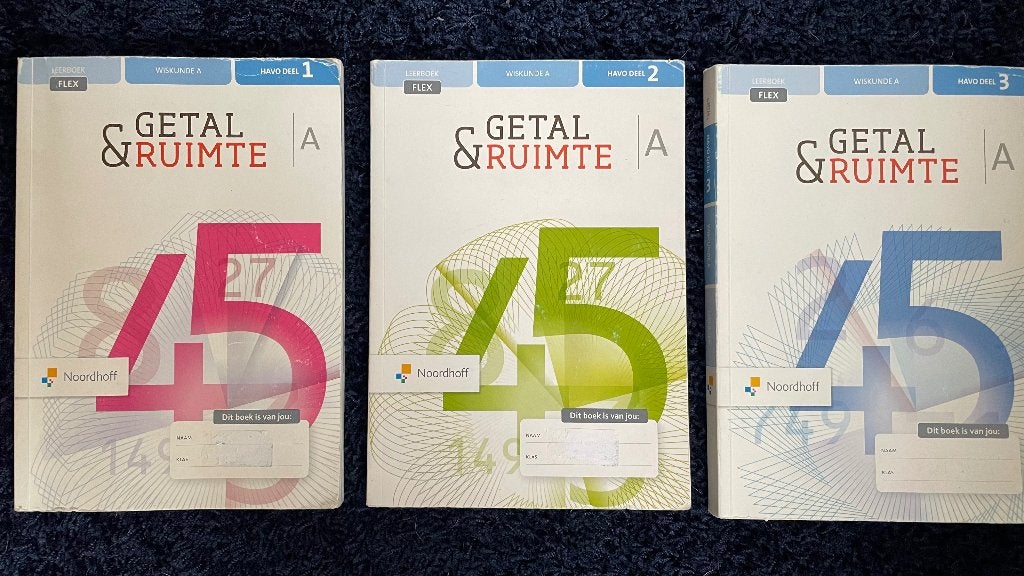 Wiskunde A havo 5 Getal & ruimte deel 1, 2, 3, Boeken, Ophalen of Verzenden, Zo goed als nieuw, Overige niveaus, Wiskunde A
