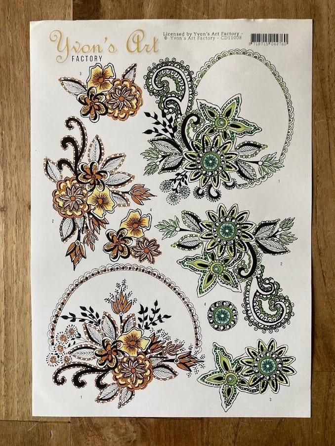 Knipvel Yvon's Art - bloemen, Ophalen of Verzenden, Nieuw, Natuur, Knipvel