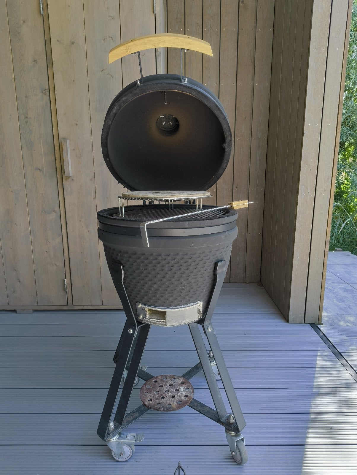 Kamado XL 18i Matt Black compleet met veel accessoires, Ophalen, Gebruikt