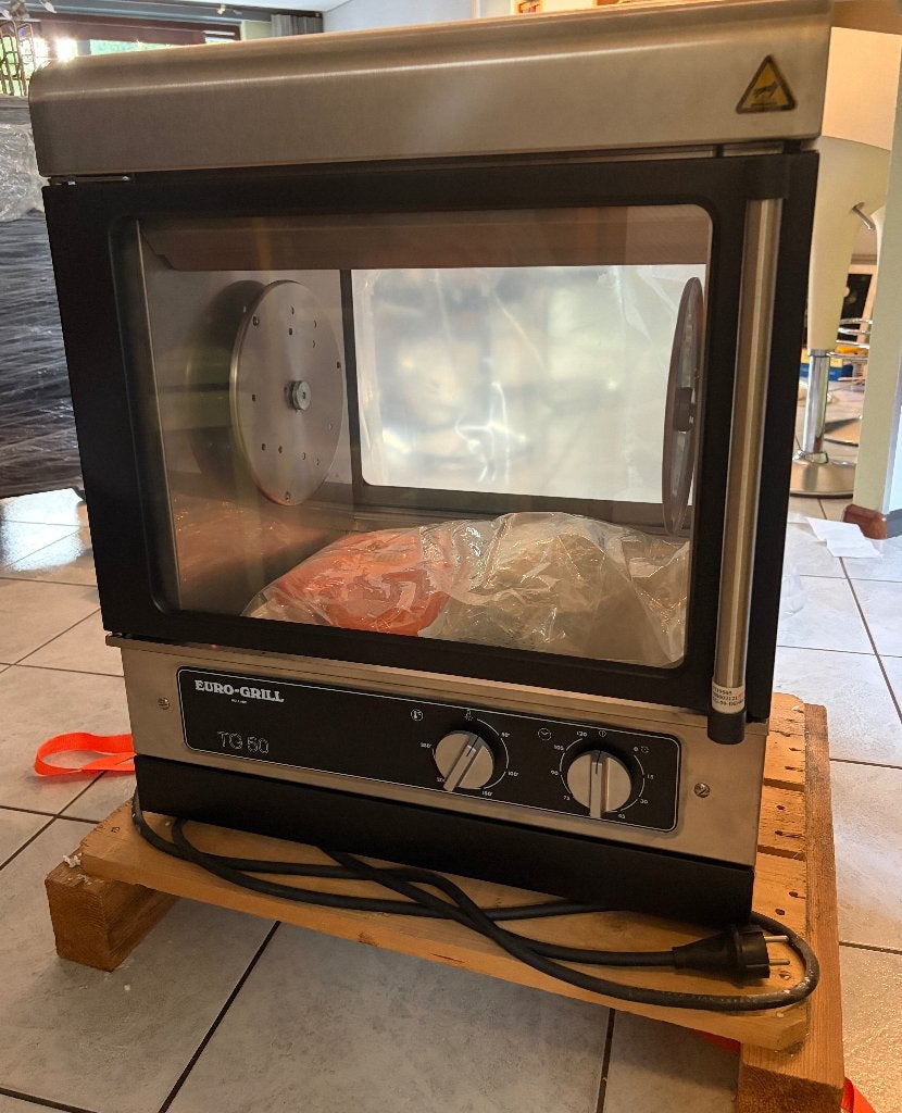 Professionele Kippengrill Eurogrill TG50DD met Onderstel, Ophalen, Nieuw in verpakking, Fornuis, Frituur en Grillen