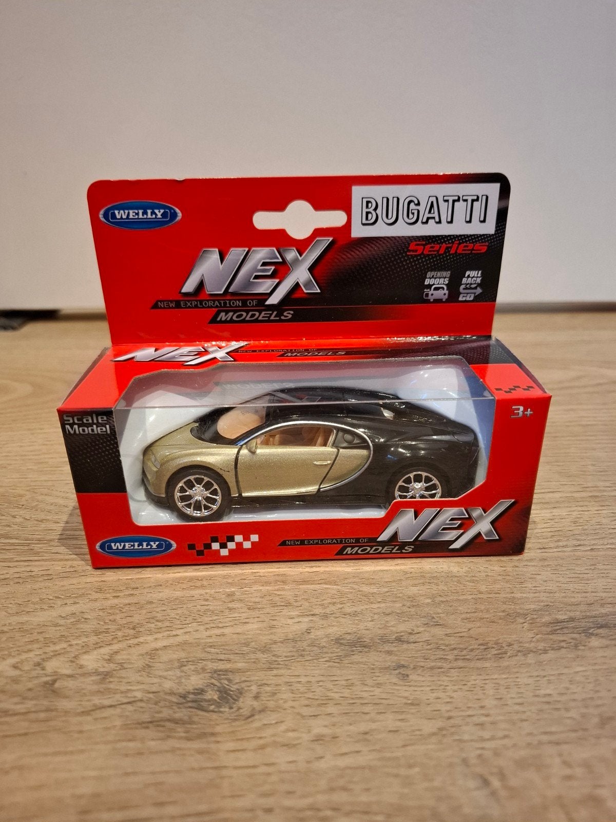 Bugatti Chiron 1:43 Modelauto - Welly NEX Series, Ophalen of Verzenden, Nieuw, Auto, Overige merken