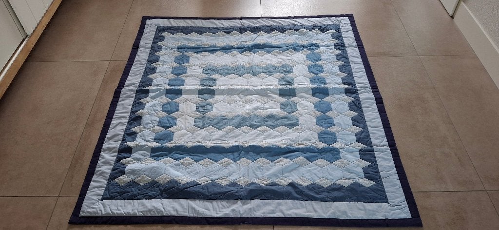 Plaid/sierdeken/ dekentje., Katoen, 133 cm, Handgemaakt, Ophalen of Verzenden