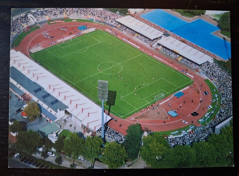Stadion ansichtkaart Oberhausen 3x, Ophalen of Verzenden, Gebruikt, Buitenlandse clubs, Poster, Plaatje of Sticker