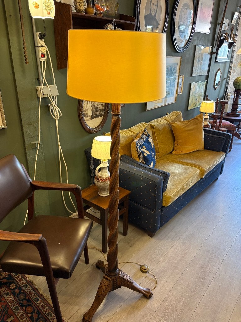 Antiek Jaren 30 ''Barley Twist'' Vloerlamp., Antiek en Kunst, Ophalen