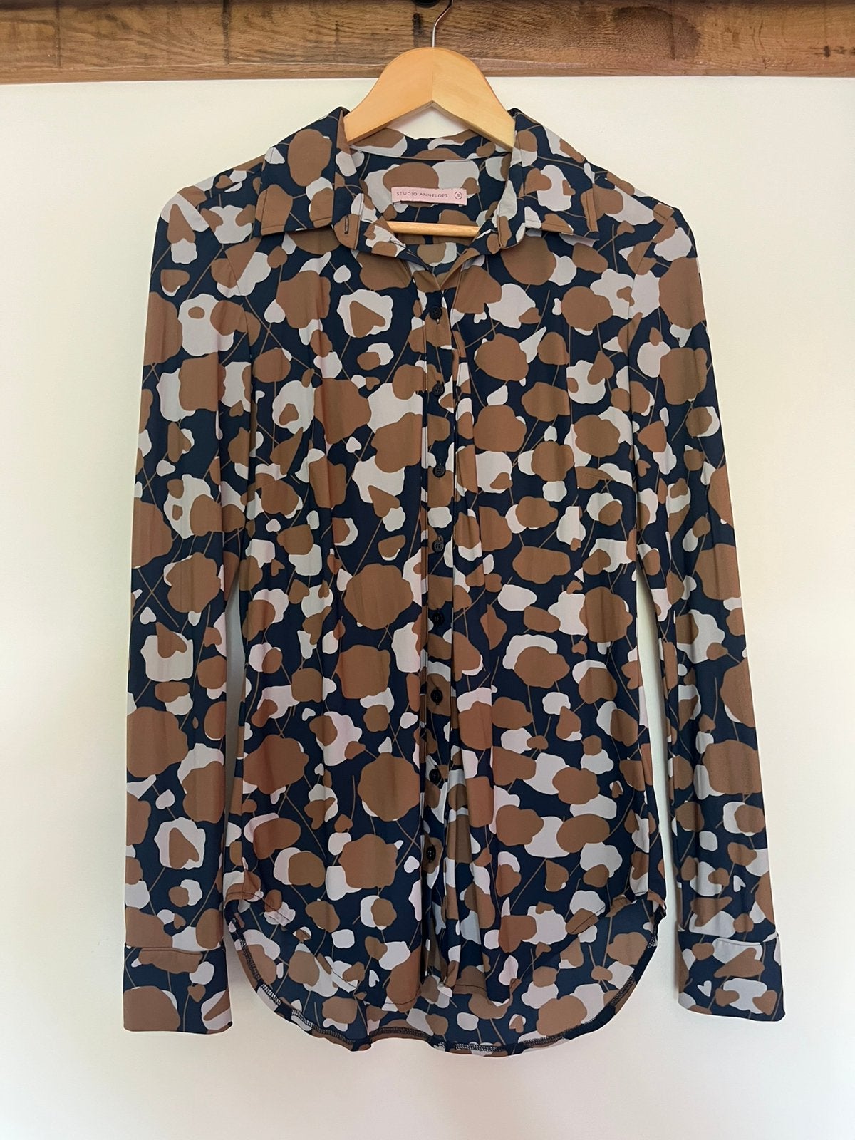 Dunne travelstof blouse Studio Anneloes maat S, Kleding | Dames, Ophalen of Verzenden, Gedragen, Maat 36 (S), Blauw