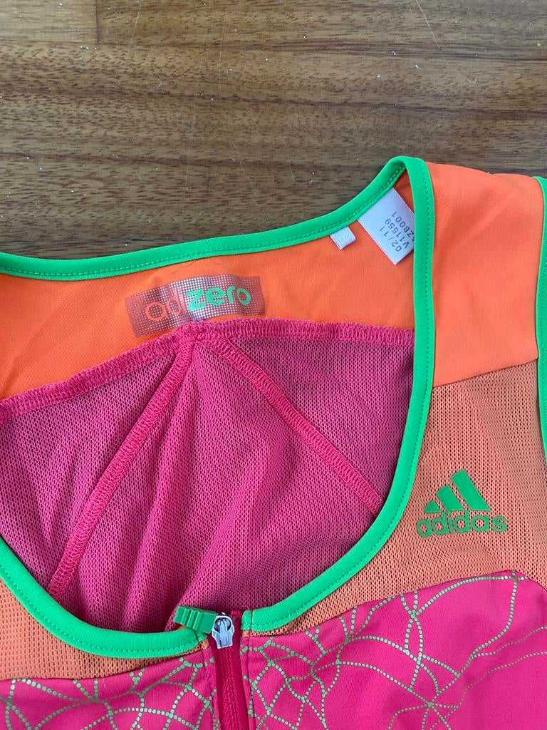 Adidas Adizero Tennisjurk - Roze/Oranje/Groen, Kleding | Dames, Sportkleding, Maat 38/40 (M), Ophalen of Verzenden, Zo goed als nieuw