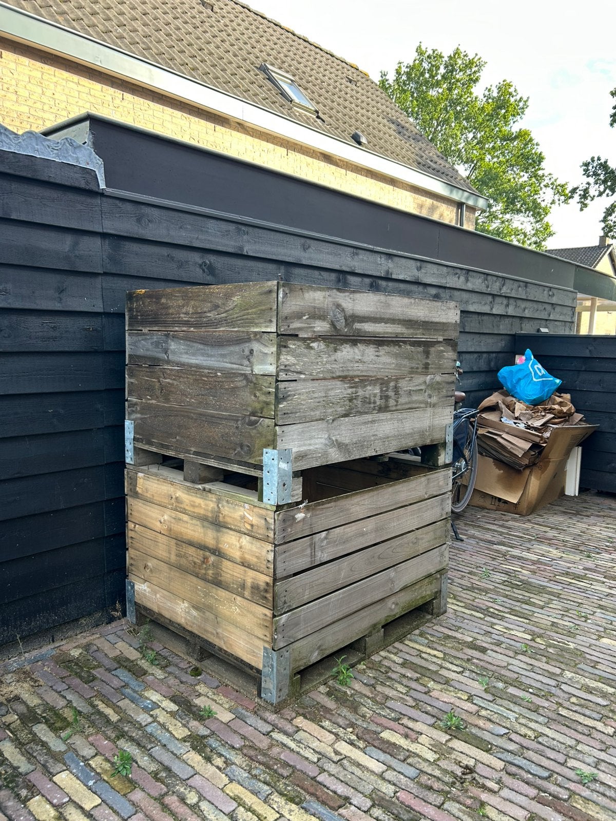 2 grote kratten (120 x 100 x 78cm, Tuin en Terras, Minder dan 3 m³, Ophalen