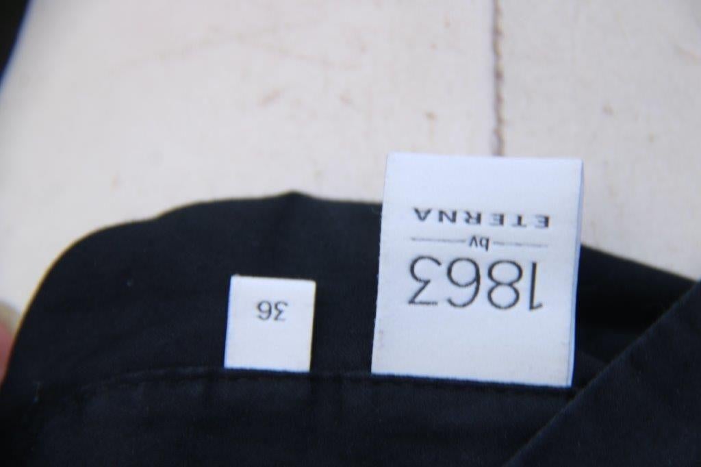 Blouse zwart 1863 by Eterna mt 36 Vaste prijs, Verzenden, Zwart, Zo goed als nieuw, Maat 36 (S)