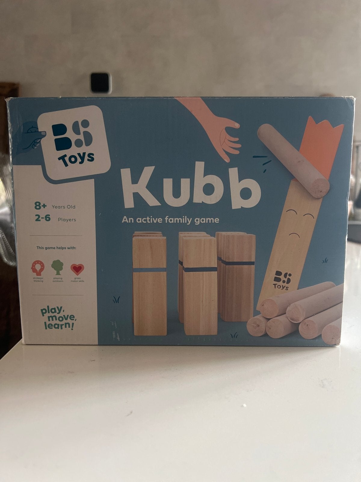 BS Toys Kubb - Actief familiespel voor buiten, Vijf spelers of meer, Ophalen of Verzenden, Zo goed als nieuw