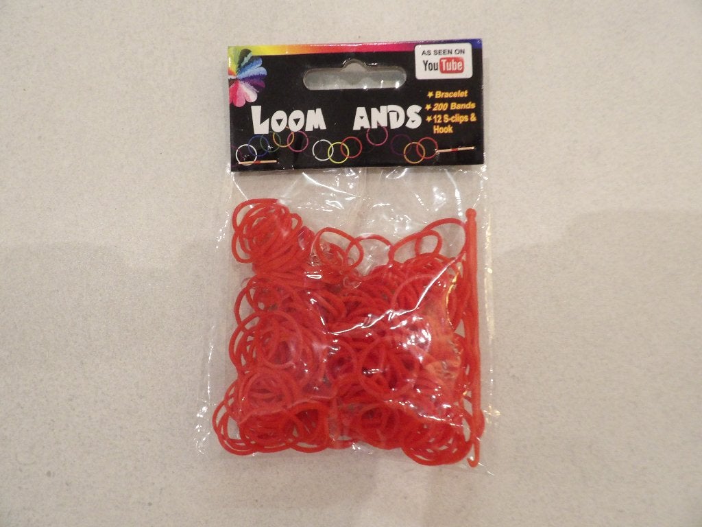 NIEUW 200 rode loom bandjes 5 zakjes voor 8,00, Ophalen of Verzenden, Nieuw