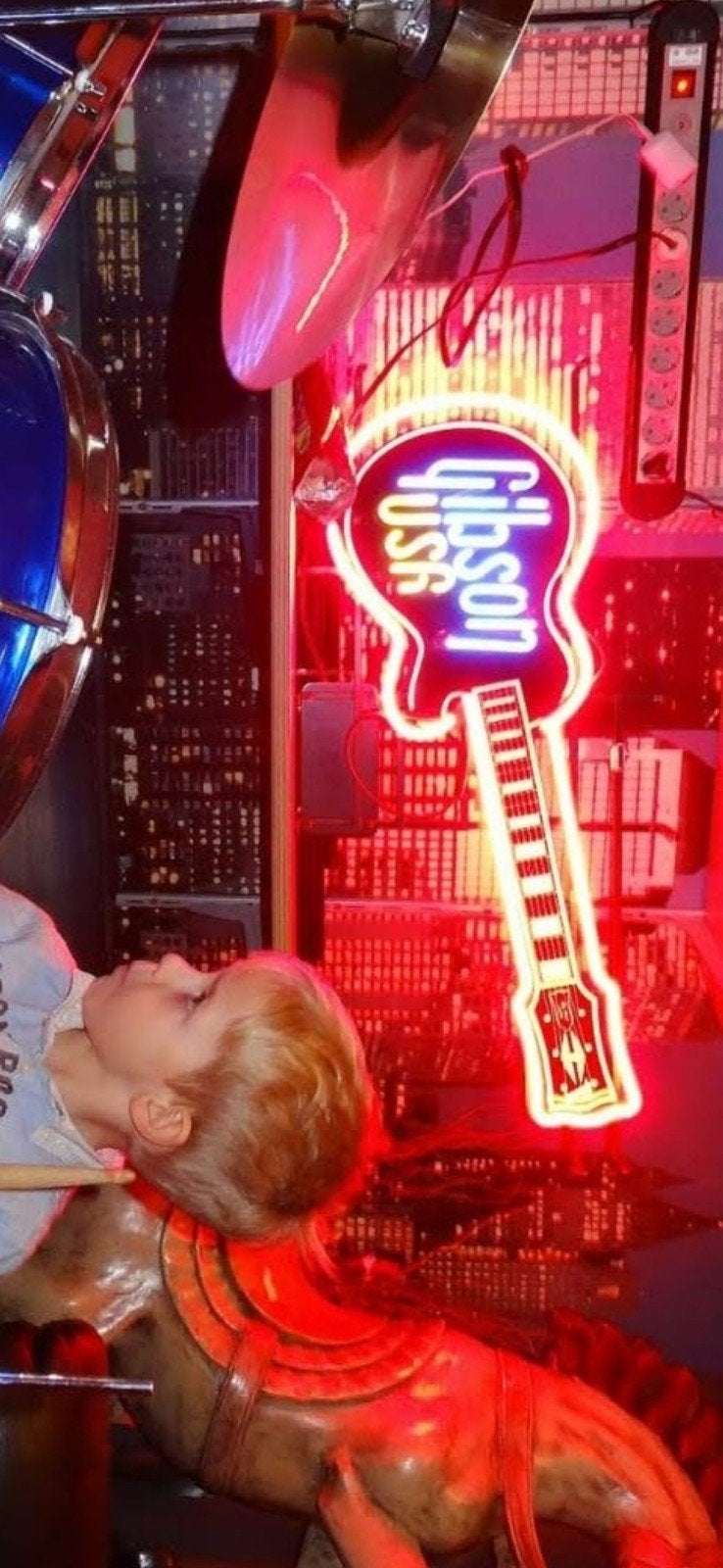 Gibson USA Neon Verlichting - Decoratieve Gitaar Neon, Ophalen of Verzenden, Gebruikt, Overige typen