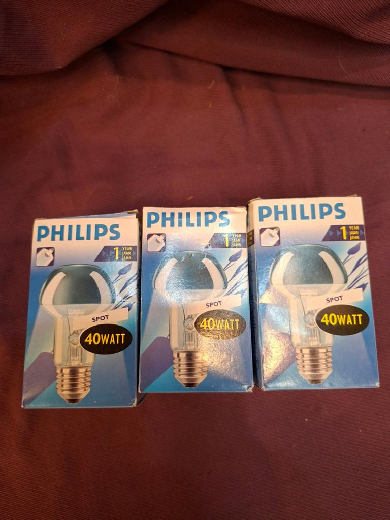 Philips Kopspiegel Spot Gloeilamp 40W E27 - 3 Stuks, Ophalen of Verzenden, Nieuw